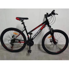 26" Велосипед  Rook MS261DW, черный/красный